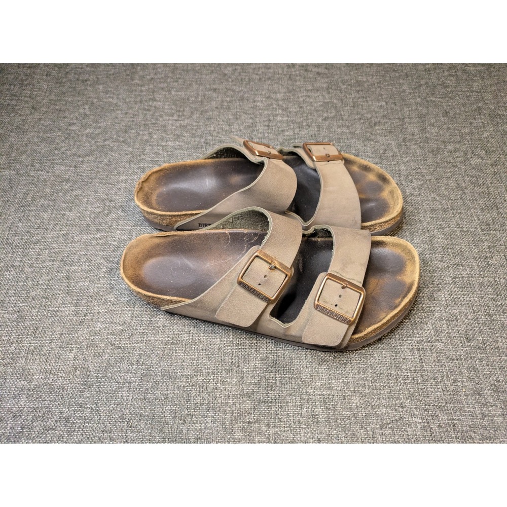 Birkenstock Sandals Brown Cork Insole Leather Strap Mens US Size 9.5/10